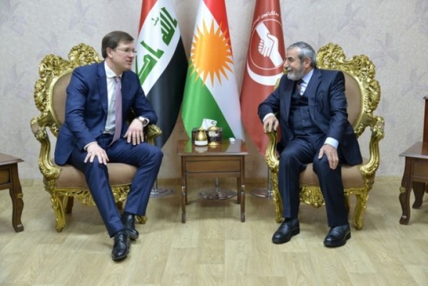 الأمين العام للاتحاد الإسلامي الكردستاني يستقبل القنصل الروسي