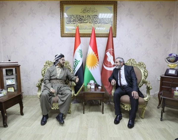 الأمين العام للاتحاد الإسلامي الكردستاني يستقبل البروفيسور علي القرداغي