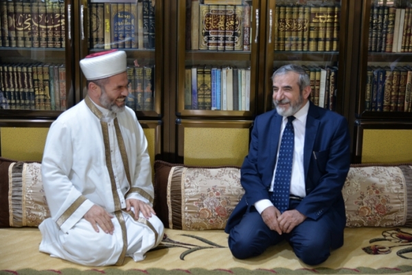 الأمين العام للاتحاد الإسلامي الكردستاني يزور الشيخ د. بهاءالدين خليفة