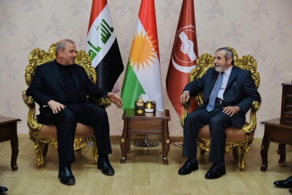 الأمين العام للاتحاد الإسلامي الكردستاني يستقبل السفير الإيراني في العراق