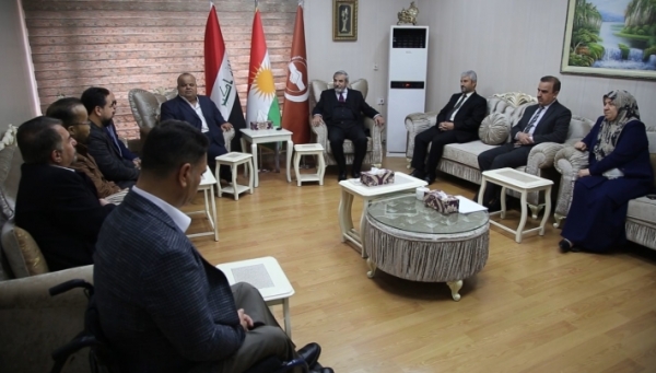 الأمين العام للاتحاد الإسلامي الكردستاني يستقبل وفدا من مجلس ذوي الاحتياجات الخاصة