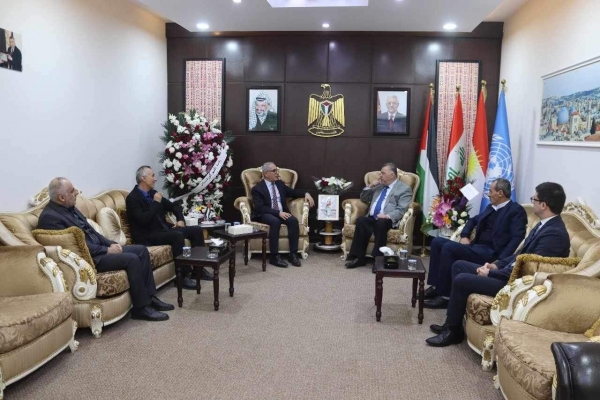 A delegation of the Kurdistan Islamic Union visits the Palestinian Consulate in Erbil